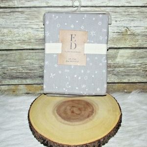 ED Ellen Degeneres Star Gray Cotton Crib Sheet